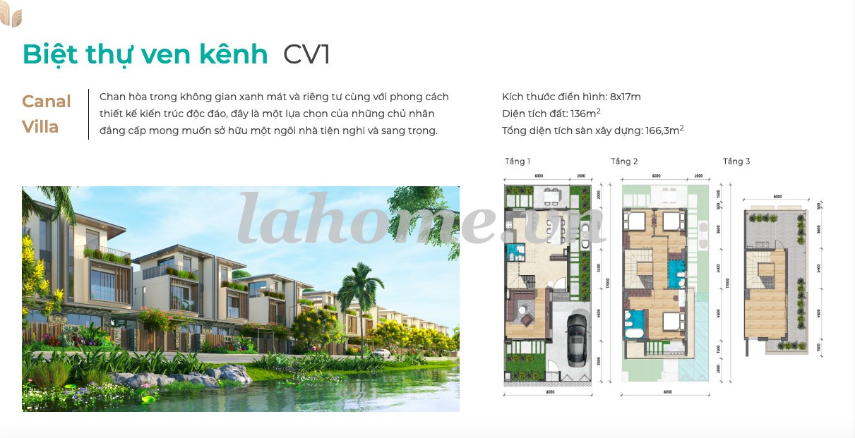 LA Home Long An - Biệt thự ven kênh CV1