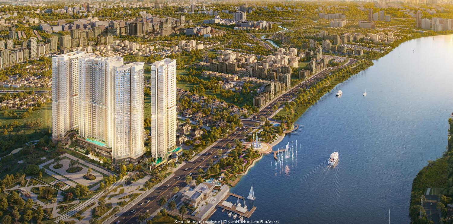 Bất động sản ven sông cao cấp The Emerald River Park do Lê Phong Group phát triển, có bến du thuyền biểu tượng