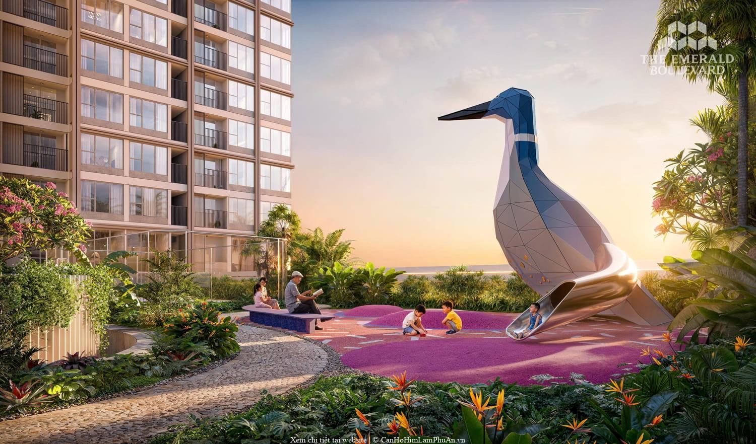 Khu Kidzone dành cho trẻ em, nằm trong khuôn viên dự án The Emerald Boulevard, dành cho các em