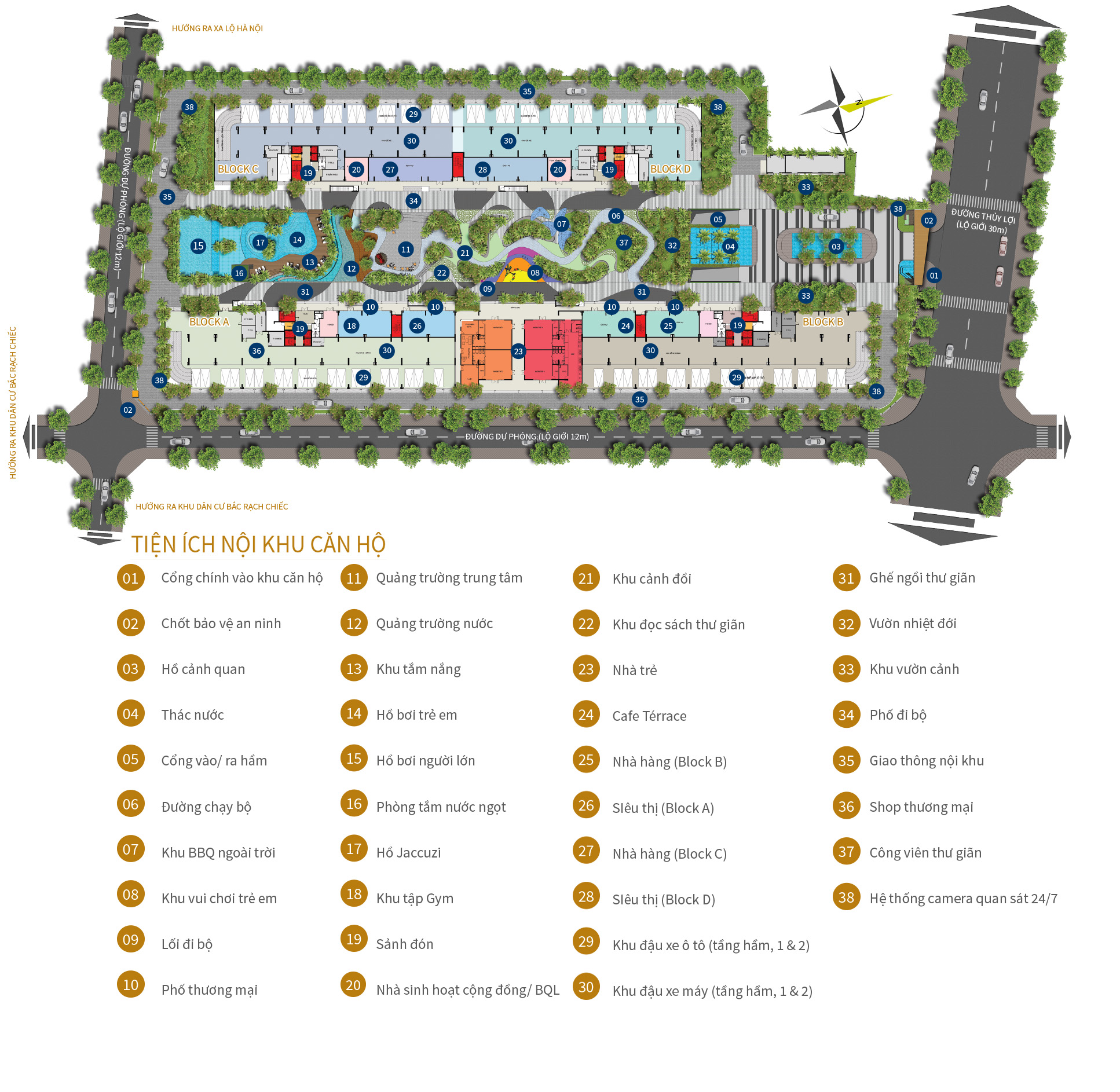 Tiện ích căn hộ him lam phú an