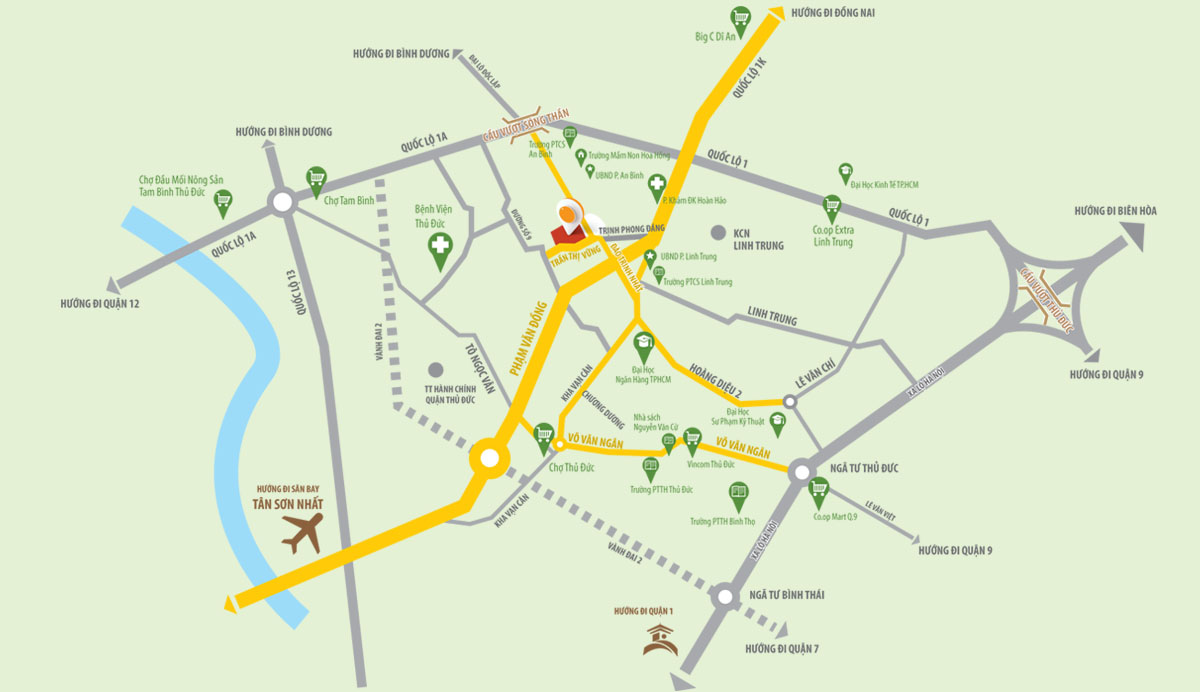 Vị trí Him Lam Phú Đông